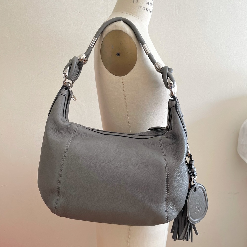 Gucci - Pebbled Leather Techno Horsebit Hobo Bag